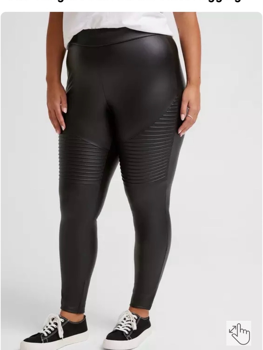 torrid Black Faux Leather Moto Leggings